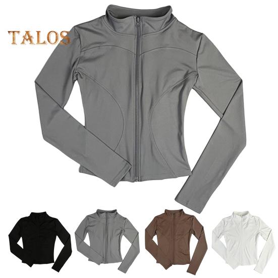 Dámská sportovní bunda na zip s vysokou elasticitou bunda na jógu s límečkem na hubnutí fitness top pro běžecké cvičení jógy