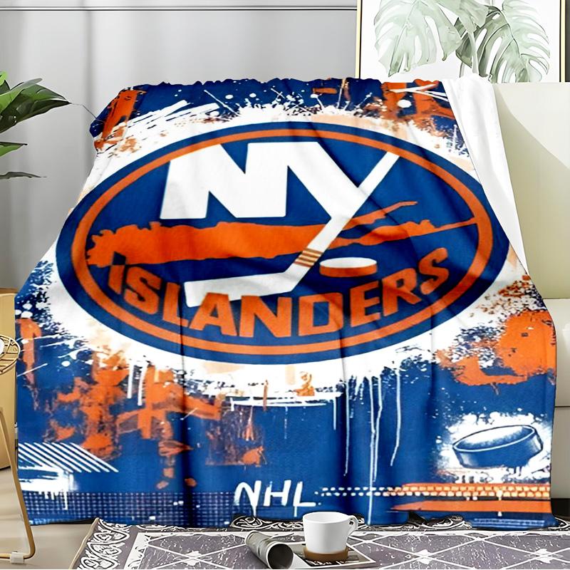 Ny Islanders Pride Blanket Flannel Throw for Sofa, Indoor, Camping, Living Room, Office, Chair, And Bed Soft Birthday Gift