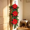 Plastic Artificial Christmas Wreath Lifelike Christmas Wreath Ornaments  Table Decor