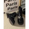 Spice Girl Niche Design Sense of Metal Butterfly Martin Boots Women's New Retro Korean Version of All The Platform Ankle Boots
