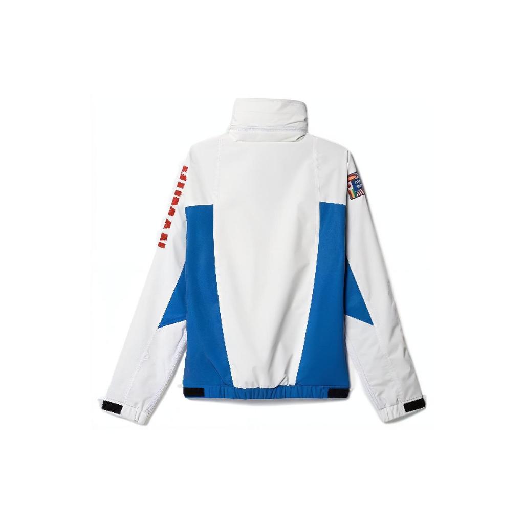 Adidas Originals Trefoil Color Block Letter Print Zip-Up Track Jacket Men Jackets Blue White BR3151