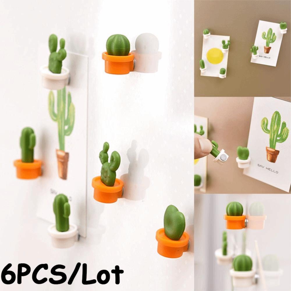 Decoration Message Board Simulation Cactus Succulent Potted Magnetic Stickers Refrigerator Magnet