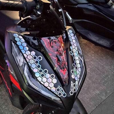 1Pair Motorcycle Car Body Sport Racing Stickers Decal Honeycomb Film Car Side Door Styling Decoration Stickers Auto Accessories