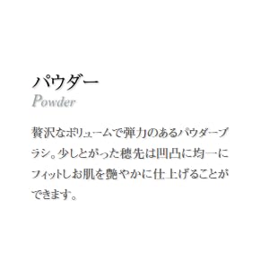 Kumano Brush (Makeup Brush) Chikuhodo Regular Series Powder Brush, Sokoho R-P1 Black Line Makeup Brush