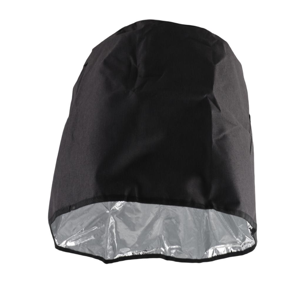 Round Pressure Cooker Dust Cover Protective Cover with Pocket Kitchen Appliances AccessoriesBlack 38x38.7cm