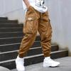 Autumn Japanese-Style Men's Casual Pants with Multiple Pockets and Loose Cuffs