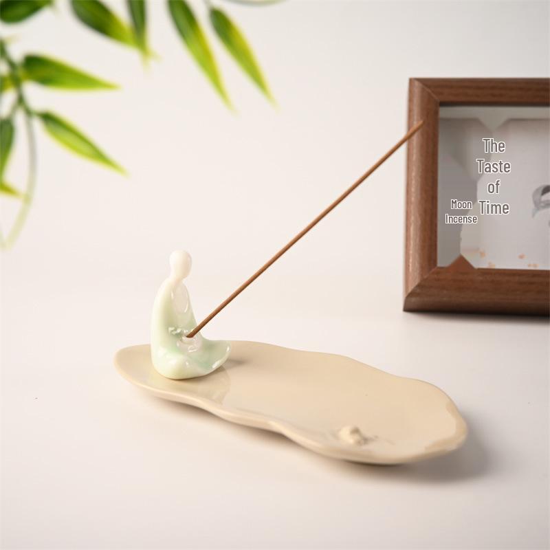 

Zen Traceless Buddhist Ceramic Incense Burner - New Chinese Aroma Diffuser, Home Ornament, Creative Gift