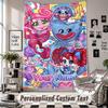 Arazzo da Parete con Nome e Testo Personalizzati, Arazzo Decorativo Poppy Playtime per Camera da Letto