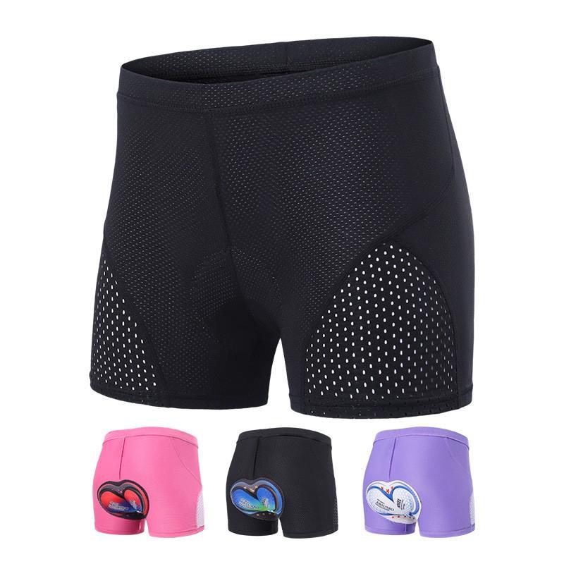Womens Cycling Shorts With Gel Pad Breathable High-Waist Compression Bike Underwear Road Mountain Riding