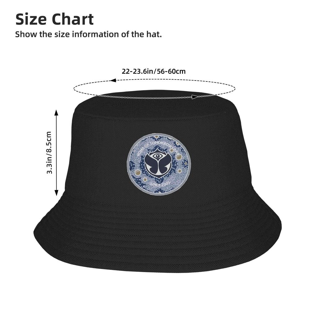 Unisex Bucket Hat Tomorrowlands Festival Music Hot Summer Headwear Lightweight Outdoor Fishing Cap Boonie  Birthday Gift Idea