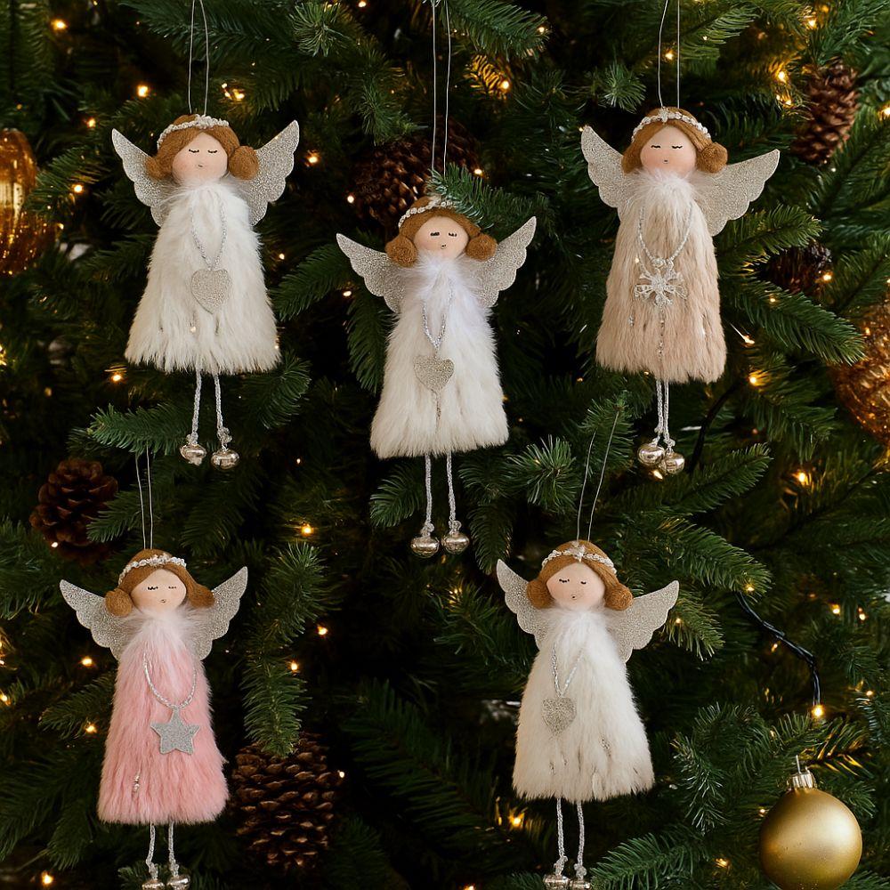 Cute Plush Angel Pendant Handmade Craft Christmas Tree Ornament  Xmas Gift