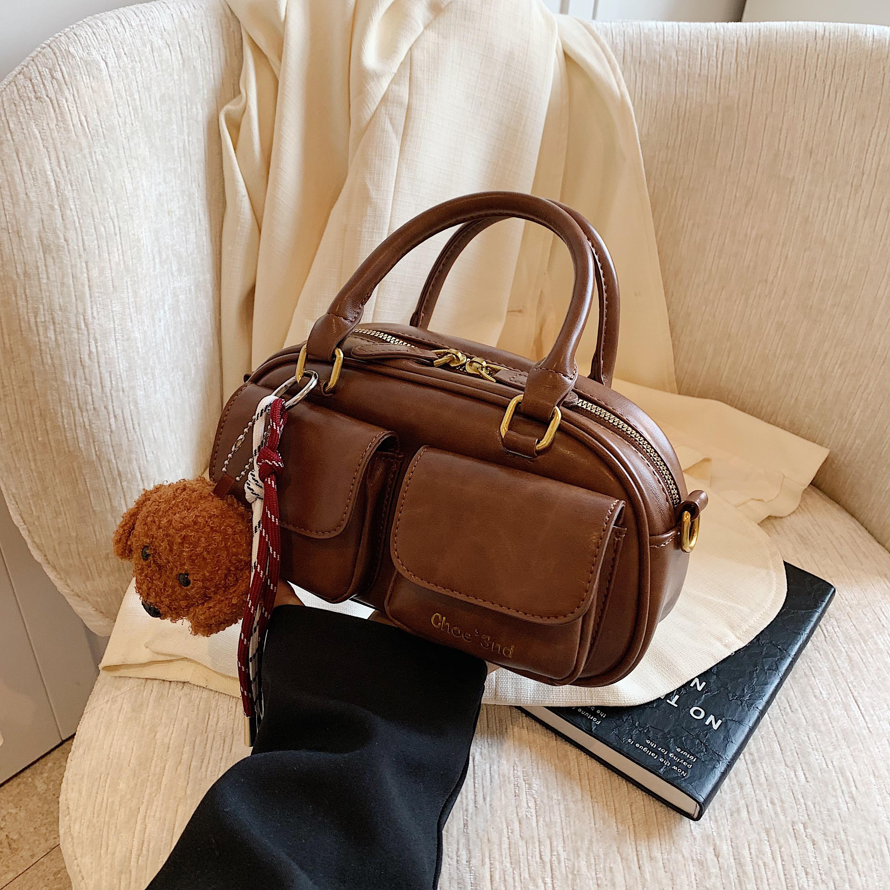 

Сумка-тоут в стиле ретро с множеством карманов, универсальная сумка Boston, сумка через плечо для поездок на работу