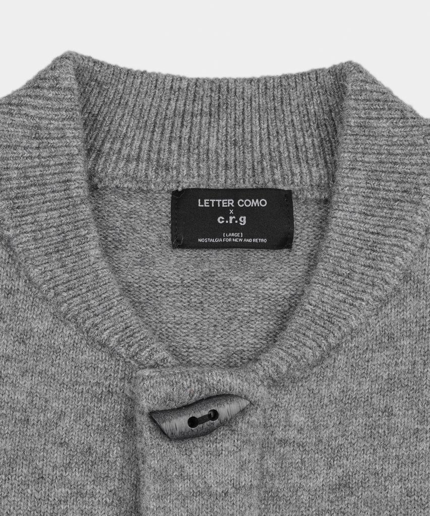 LETTERCOMO Signature Hidden Wool Knit Jacket Grey