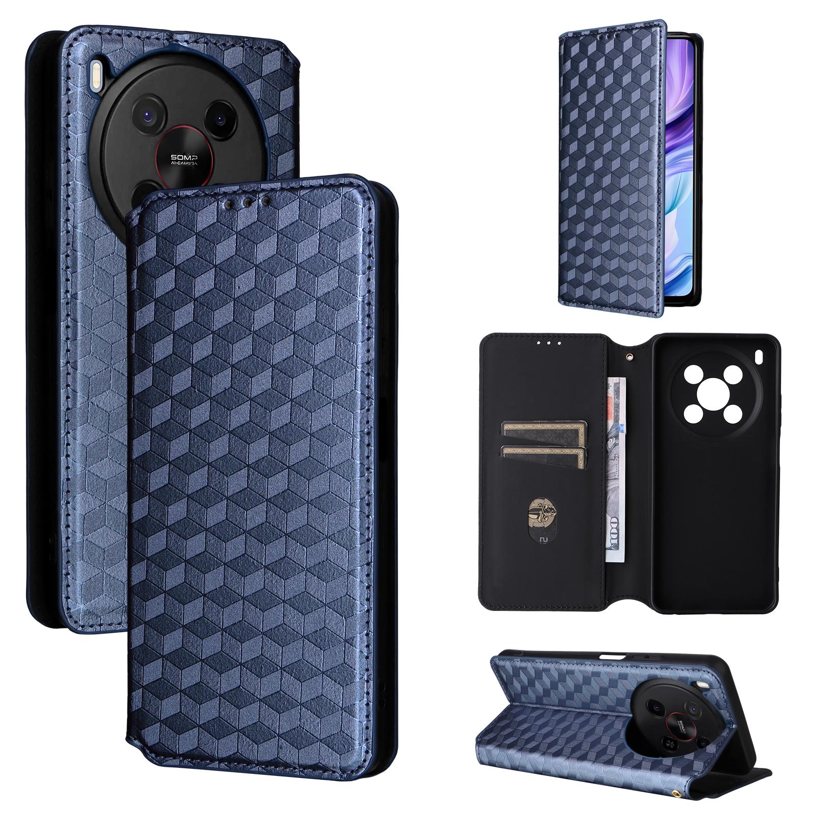 

Leather Flip Cases for ZTE Blade V70 Max PU Phone Case Full-Body Protection Shockproof Durable Retro Flip Cover for ZTE Blade V70 Max синій