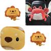 Car Tissue Box Holder With Lion Plush Toy Convenient Automotive Accessory Soft Material