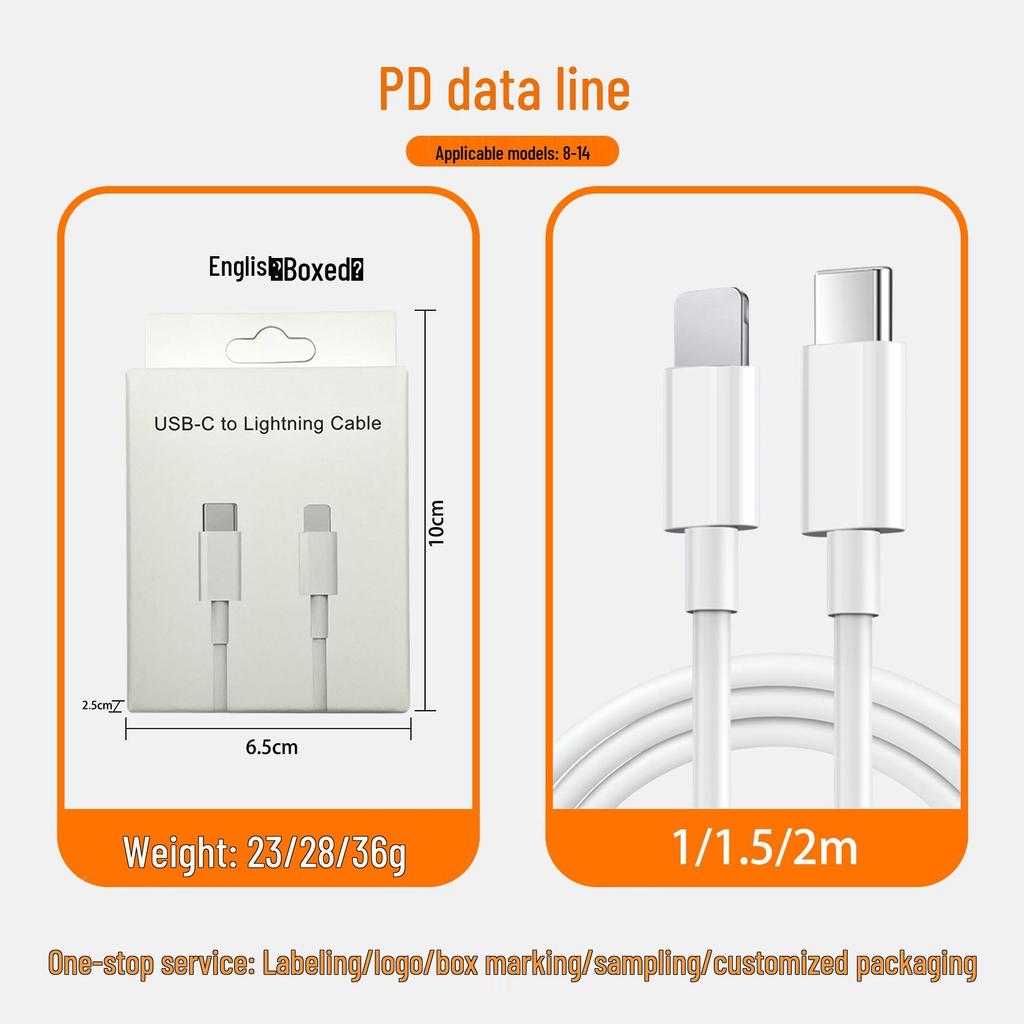 Apple-Compatible USB-C Fast Charging Cable for iPhone 8-16