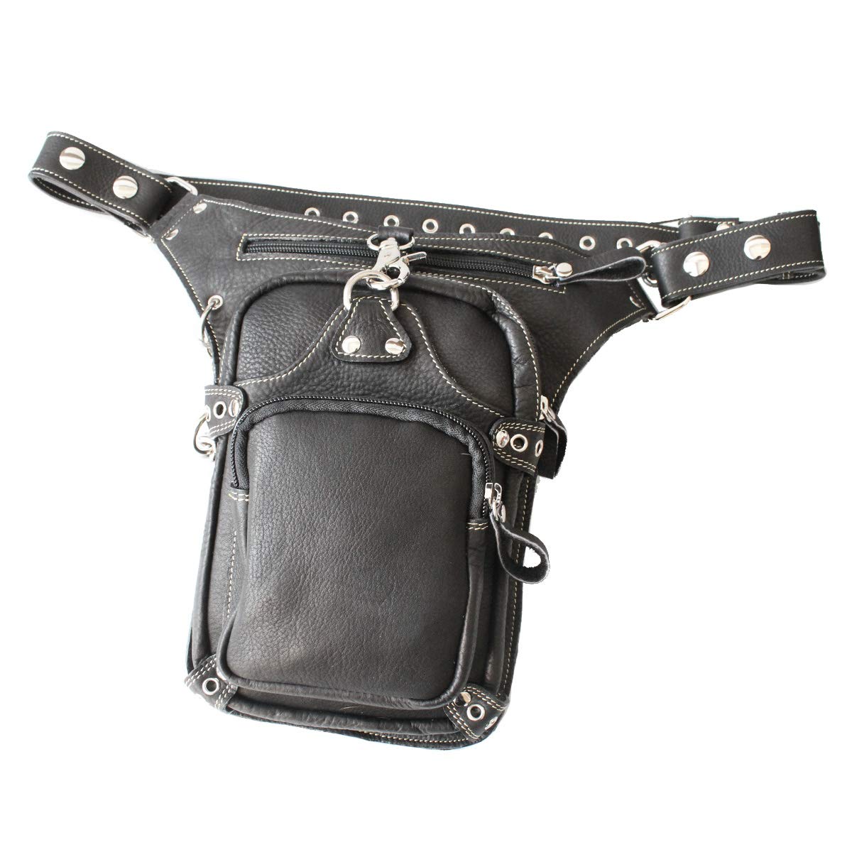 

Поясна сумка Шкіра Натуральна шкіра Сумка для райдерів Сумка на ногу для байкера Ремінь на ногу Коров яча шкіра Теляча шкіра [Days Art] Чоловіча чорний