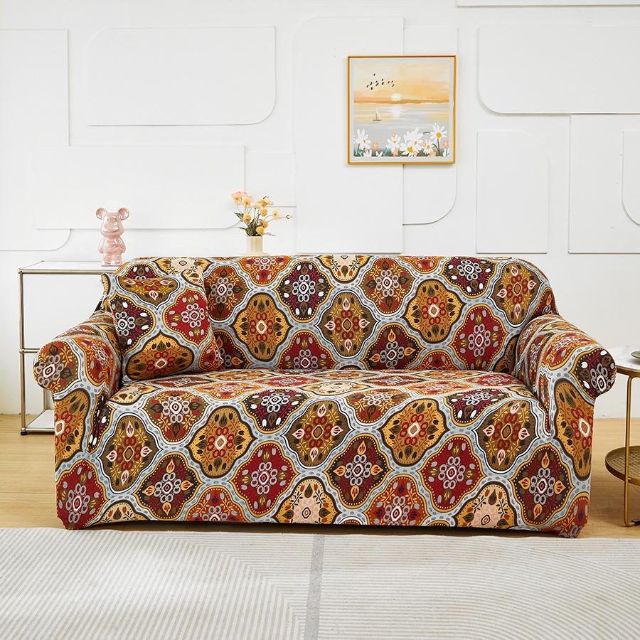 2024 Universal Anti-Slip Sofa Bed Cover: Printed, Dirt-Proof, Anti-Cat Scratch, Multifunctional for Living Room