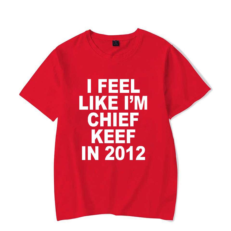 

I Feel Like I m Chief Keef in 2012 Футболка з графічним принтом Чоловіча футболка з кумедним реп-мемом Літні чоловічі жіночі хіп-хоп великі футболки S