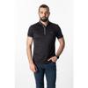 Men's Black Premium Zipper Detailed Polo Neck T-shirt