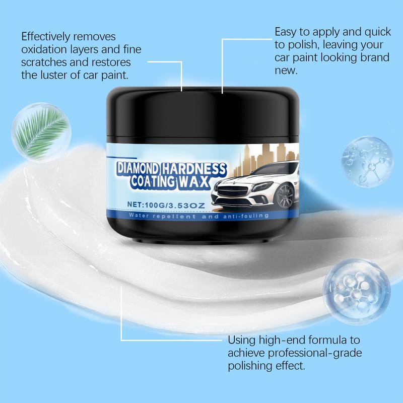 Vehicle Wax 100g High-Gloss Shine Car Wax Paste Car Scratch Wax With Sponge To Shine & Protect For Cars Trucks Motorcycles RV's