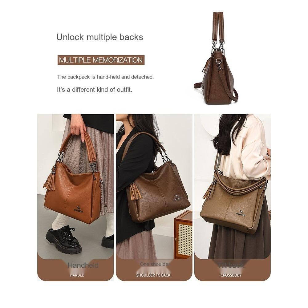 Lightweight Large Capacity Faux Leather Multipurpose Storage Bag for Daily Use