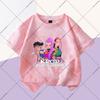 KPop Demon Hunters Boys Girls Fashion T-shirts Kids Cute Clothes Cartoon Anime Graphic Print Children Short Sleeves Party Gifts