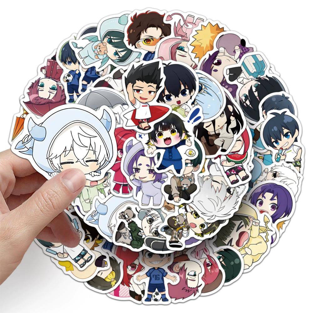 10/30/50pcs Cute Cartoon Football Anime Blue Lock Stickers Manga Decals DIY Laptop Motorcycle Phone Waterproof Sticker Kids Toys
