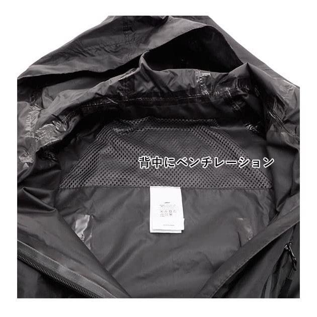 KiU lightweight easy carry water-repellent waterproof mens womens raincoat rain zip-up black K116-900