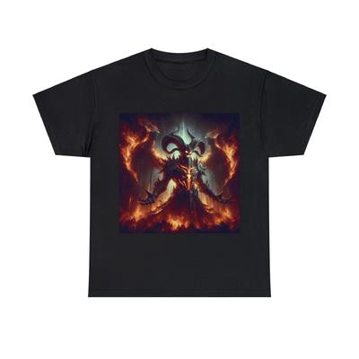T-shirt Unisex Adulto Demone Diavolo Horror Dark Fantasy Art Tee Musica Metal Gotico