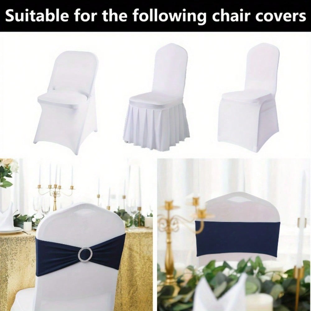 20pcs Elegant Chair Back Covers with High Elasticity Spandex - Washable & Reusable, Perfect for Weddings