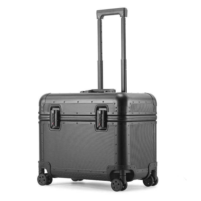 Compact Business Travel Photography Carry-on: Sturdy Aluminum Frame, Flip-top, Durable, with Telescopic Handle and Secure Password Lock.