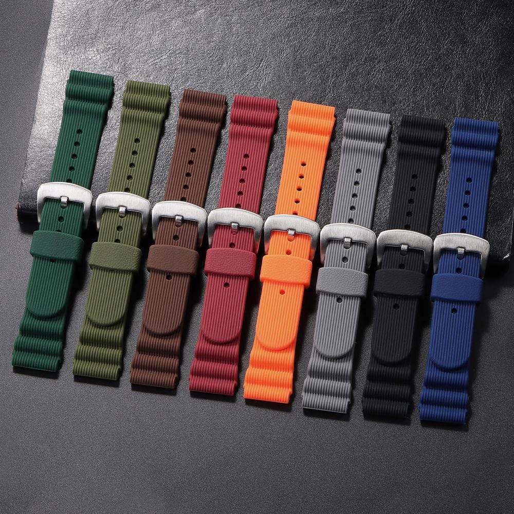 22mm Sportowy Silikonowy Pasek do Zegarka dla Seiko Kobiety Mężczyźni Wodoodporny Gumowy Pasek Nurkowy dla Wodnego Ducha Akcesoria do Bransoletki na Nadgarstek