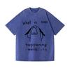 Fashion Sports Abstract Printing T-shirts Harajuku Short Sleeve Funny Washed Aicd Tops Summer Holiday Chic Tunics Man