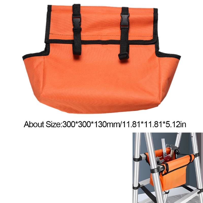 Portable Elastic Storage Bag Wear Resist Oxford Cloth Ladder Organizer Large Capacity Folding Repair Holder Tool Hanging Pouch