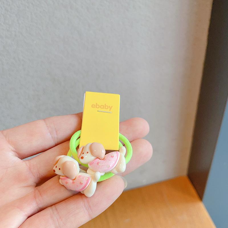 

2 шт. Новые красочные эластичные резинки для волос для девочек-щенков, аксессуары для волос, детские резинки для волос, детские головные уборы