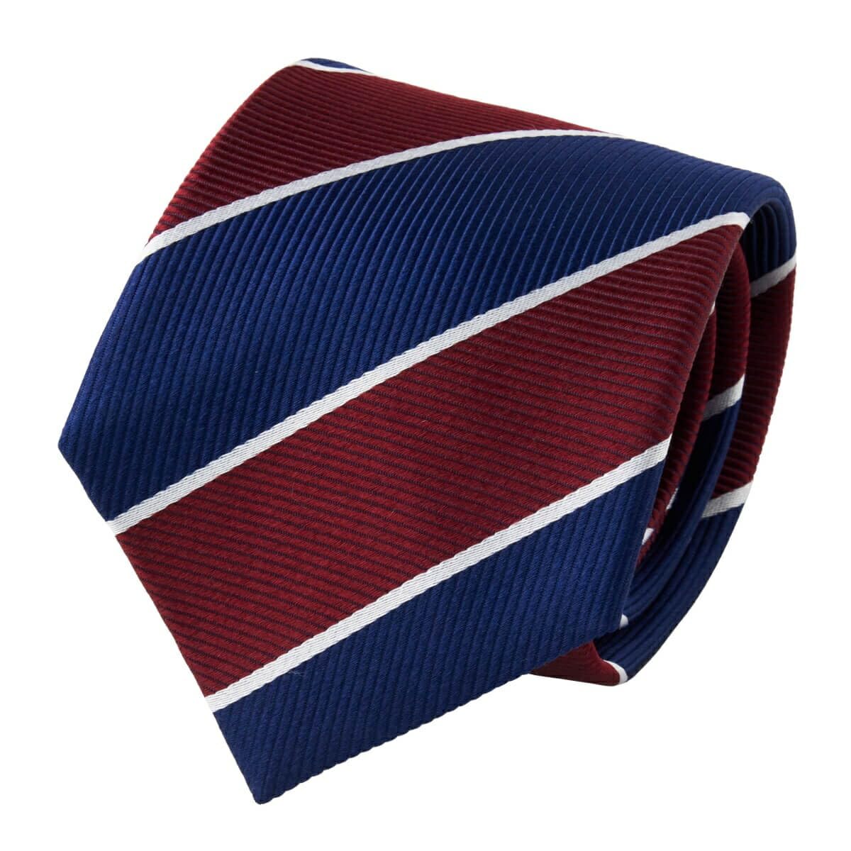 [Ogier] 100% Silk Tie, Regular Tie, Jacquard Weave, Regimental Stripe, Gift, Business, Men s, Stylish, 8cm Width