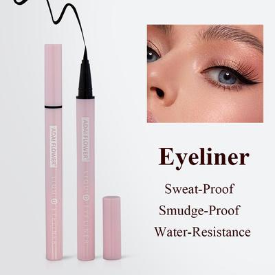Waterproof Eyeliner Smudge-proof, Transfer-proof, Long-lasting Color Light Pink Eyeliner Black