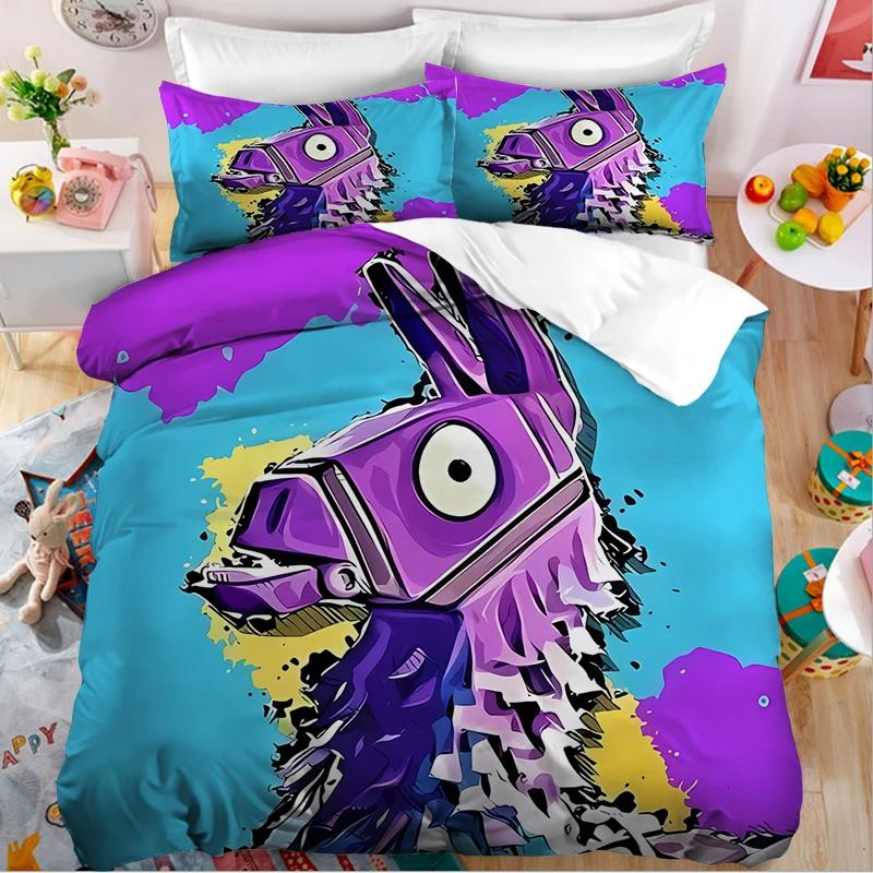 Σετ Κλινοσκεπασμάτων Fortnite Κάλυμμα Παπλώματος Παιχνίδι Cosplay Κάλυμμα Κρεβατιού Υπνοδωμάτιο Κλινοσκεπάσματα Anime Καρτούν Μαξιλαροθήκη Διακόσμηση Δωματίου Χριστουγεννιάτικο Δώρο