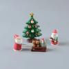 Christmas Tree Santa Claus Trailer Sled Elk Snowman Mini Figures DIY Desktop Home Landscape Decoration Model Toys for Christmas