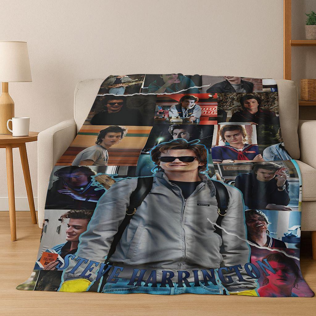 2026 New Joe Keery Art Flannel Blanket,warm and Cozy Soft Throw Blanket for Home Bedroom Bed Sofa Picnic Office Cover Gift Kids