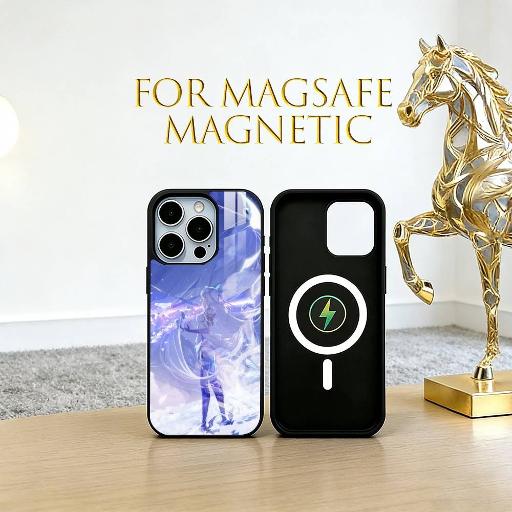 Anime goddess Phone Case For iPhone17,16,15,14,13,12,11 Plus,Pro Magnetic with Magsafe Wireless Charging