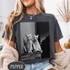 Ghost Cat Meme Shirt Ghosts Cats Shirt Ghost Kitten T-Shirt Vintage Photo Tee Cringe Shirts Weird Animals Tees Halloween Cat Mom Gift
