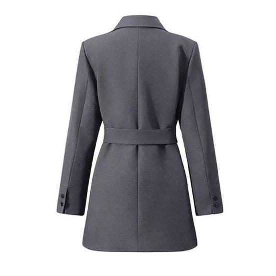 Dámský oblek Kabát Límec Dlouhý rukáv Boční knoflíky Zapínání Bunda oblek Jednobarevný Volný střih Základní Business Svrchní oblečení