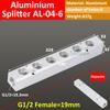 Aluminium Splitter 1/8" 1/2" BSP Internal Thread Port 2 3 4 5 6 7 8 9 10 Way 1/4 Pneumatic Air Manifold Distributor Connector