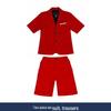 Completo Estivo Casual Blazer & T-Shirt per Bambini - Outfit Monocolore a Maniche Corte per Piccoli Fiori