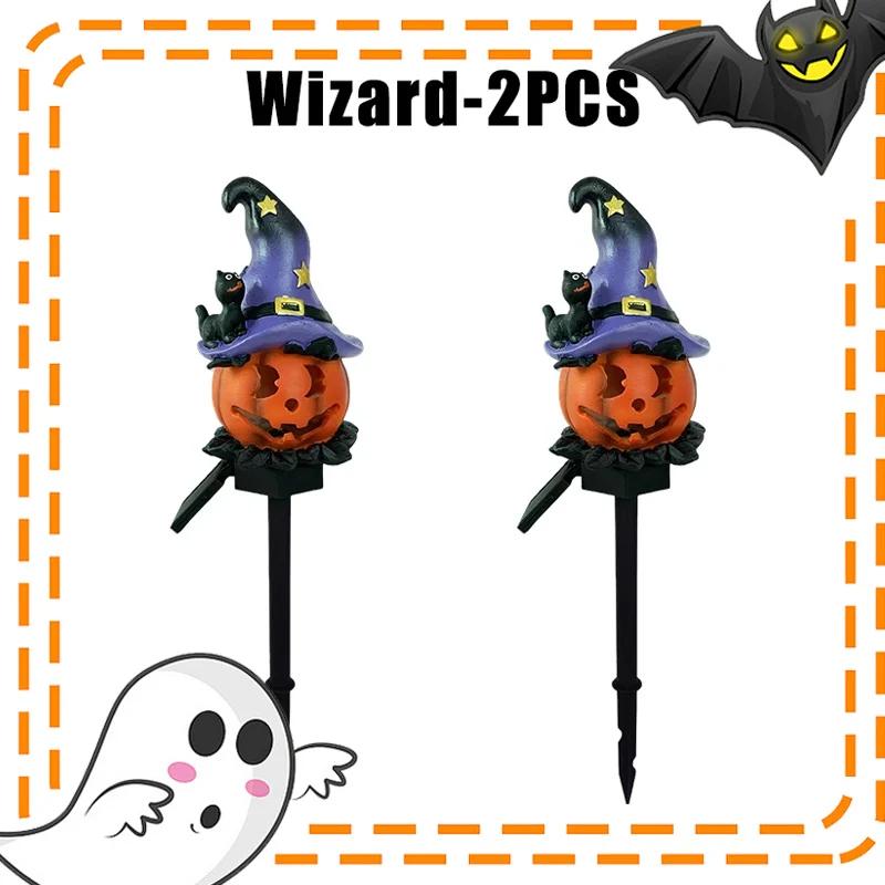 Solar Powered Halloween Ghost Stake Lights Outdoor Waterproof Spooky Auto On Off Garden Yard Scary Pathway Decorations