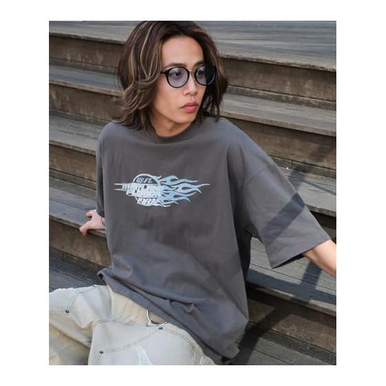 [Wego] Unisex T-shirt, Short Sleeve, Graphic Clothes, Short Sleeve T-Shirt, Tops, BIG, Big Silhouette, Summer Clothes, Big T-shirt, Vintage, Old
