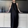 Damen Vorverkauf Ärmelloses Schwarzes Sommerkleid - Schlankmachendes und Stilvolles Design