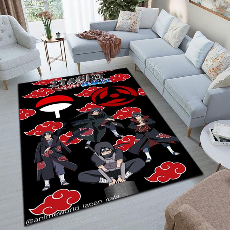 Japanese anime cartoon NARUTO's famous Uzumaki Naruto rug, soft decorative home furnishing, bedroom office chair pad, outdoor picnic carpet Y12